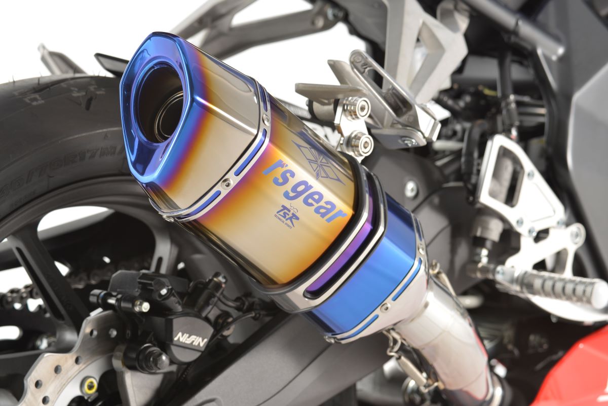 CBR250RR 17- EWCレプリカ チタン スリップオン ファイヤーポリッシュ