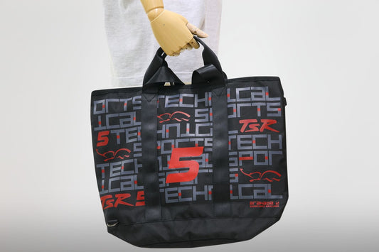 TECHNICAL SPORTS TOTE BAG BLACK/PRINT RED