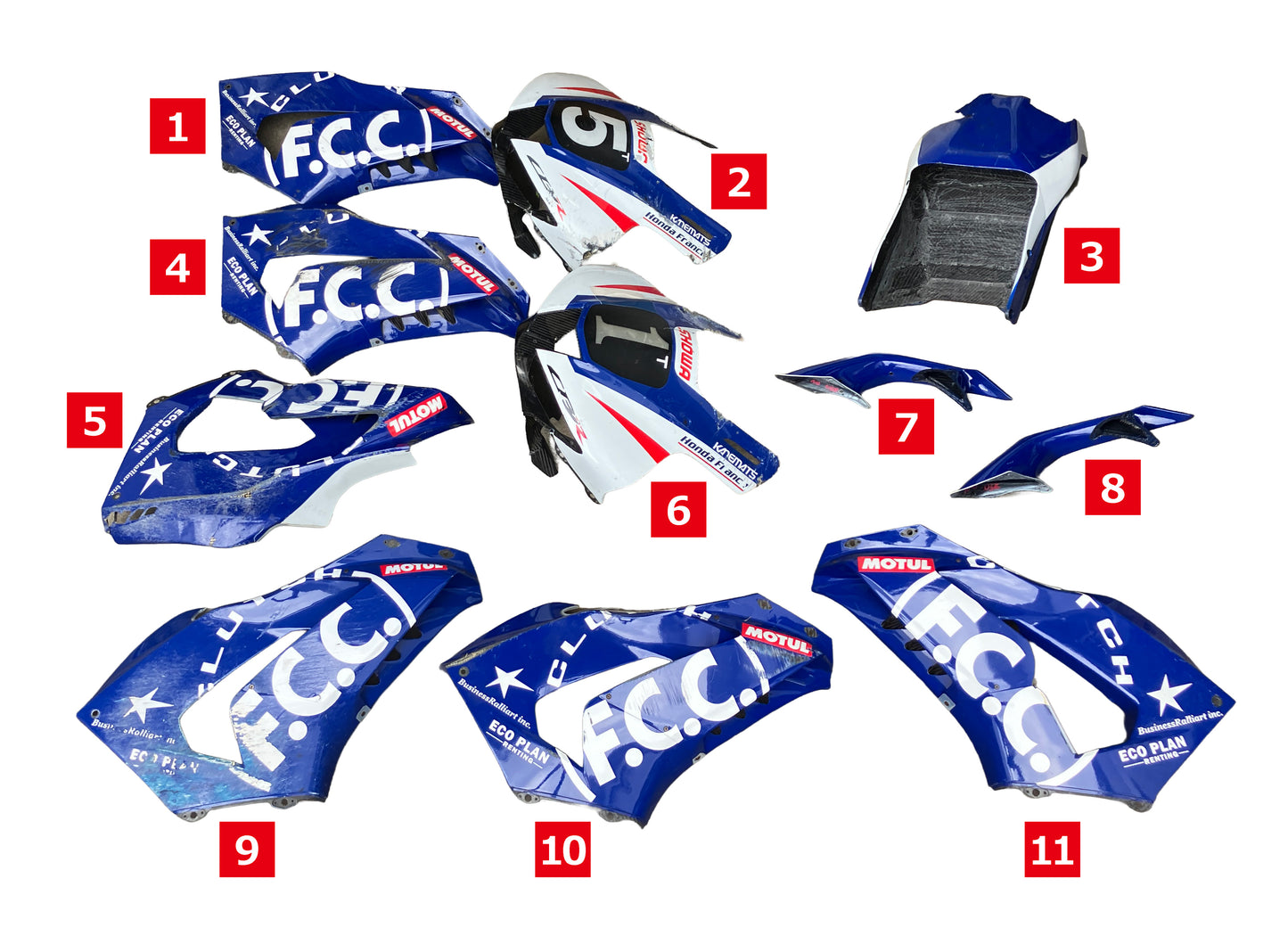 F.C.C. TSR Honda France EWC参戦車両 使用済カウル