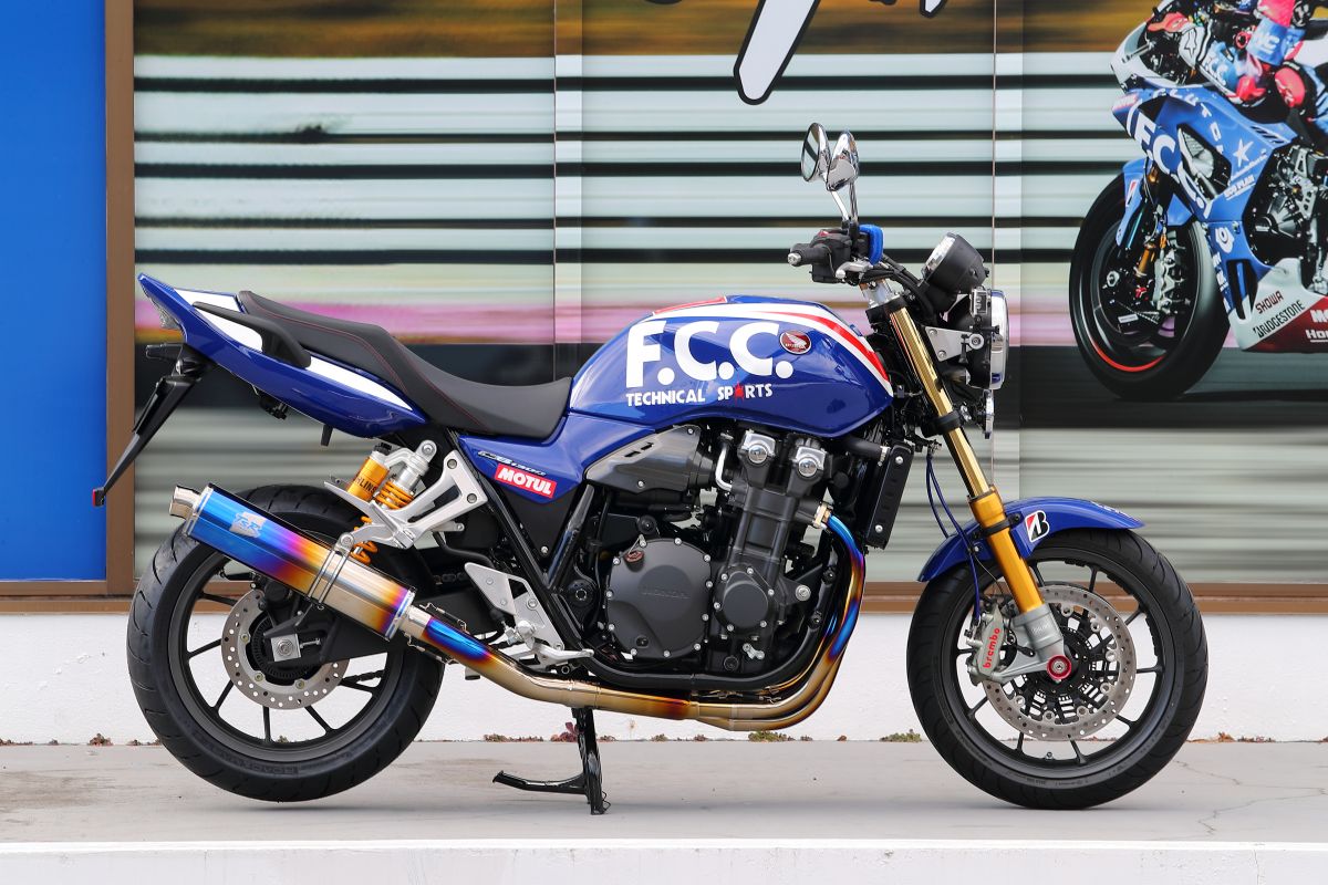 2021- CB1300SF/SB チタンフルエキゾースト ファイヤーポリッシュ4-1集合 φ115-450
