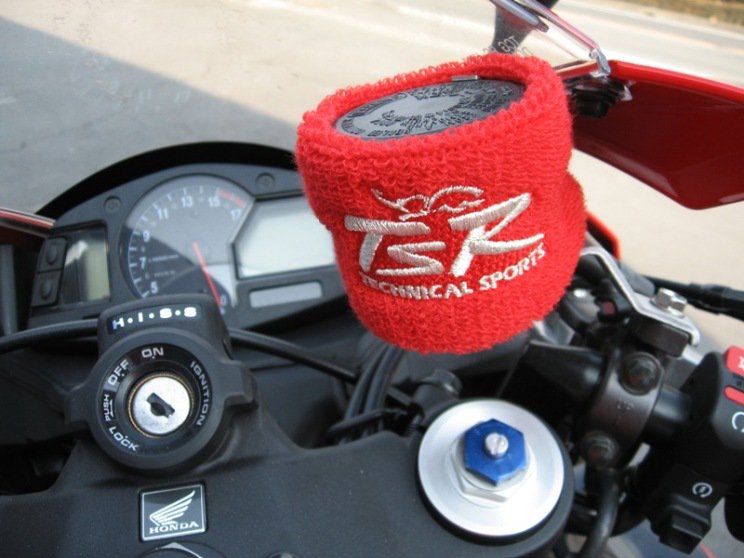 ブレーキフルードカップカバー/リストバンド レッド