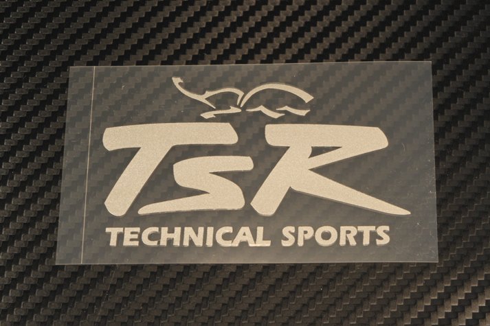 TSRロゴステッカーM シルバー