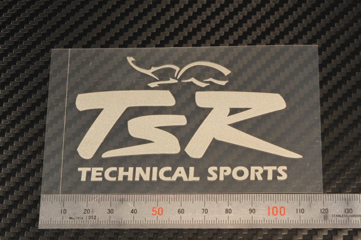 TSRロゴステッカーM シルバー