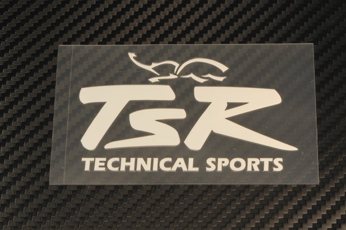 TSRロゴステッカーM ホワイト