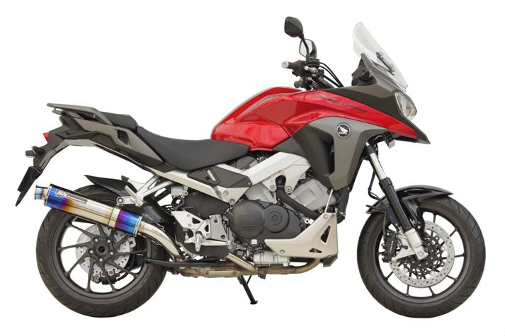 VFR800F 14-17/VFR800X 15-16 スリップオン チタンファイヤーポリッシュφ107