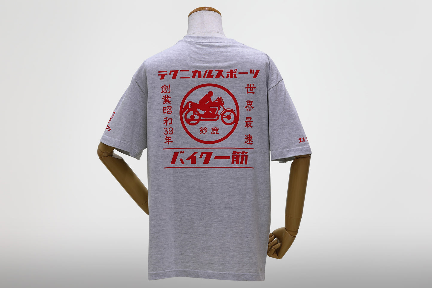 バイク一筋/テクニカルスポーツ クルーネックＴシャツ　アッシュグレー